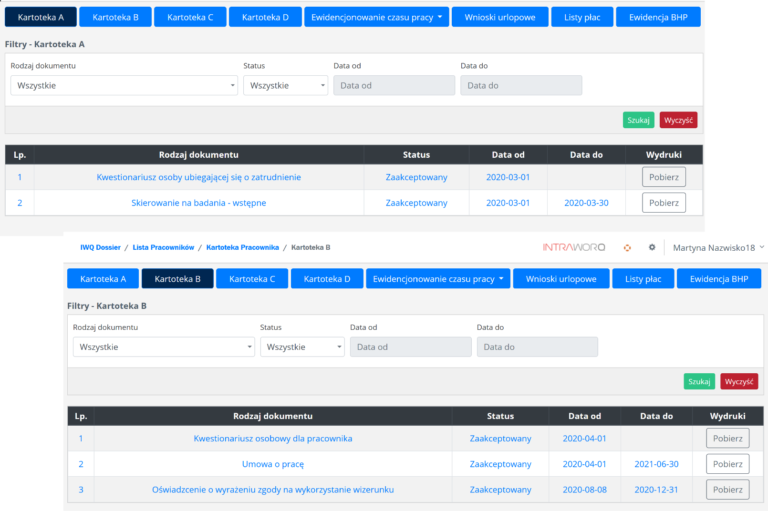 IWQ-Dossier - Funkcjonalności 1